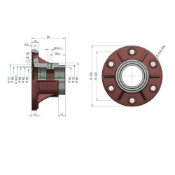 Piasta talerza 6-otworowa 120mm, wyrównującego, AP 21 nkpl
