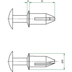 Kołek rozporowy tapicerski 8mm Kramp 8716106963973