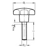 Gałka gwiaździsta śruba M8x40/25 Kramp 8716106680375