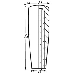 Rękojeść czarny 10 mm Kramp 8719607019804