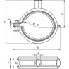 Obejma do rur z wkładką gumową 68-73 mm Fischer 4006209794500