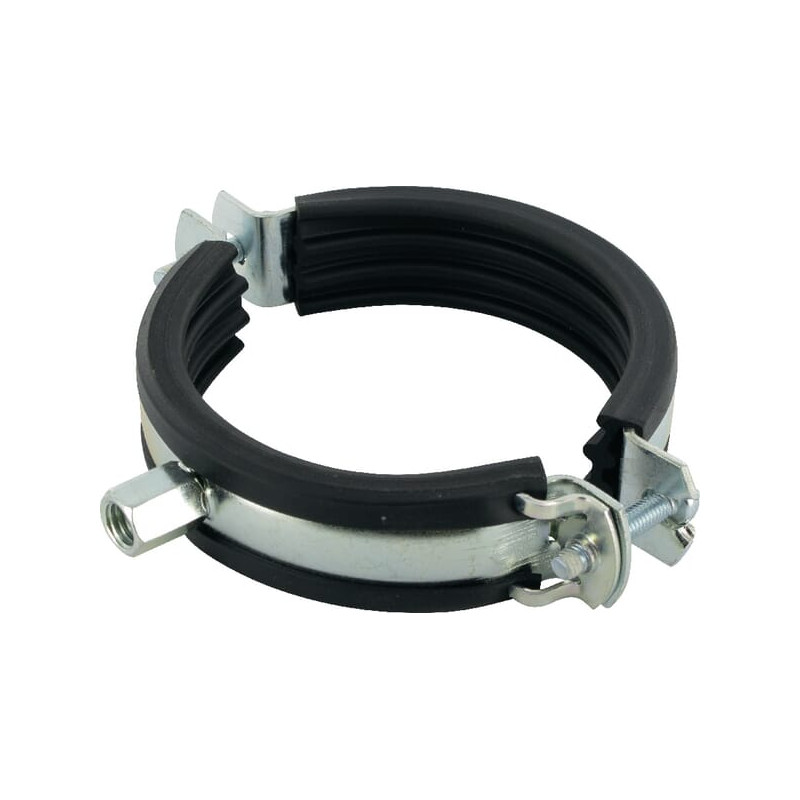Obejma do rur z wkładką gumową 89-92 mm Fischer 4006209794531