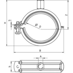 Obejma do rur z wkładką gumową 95-103 mm Fischer 4006209794548