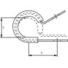 Uchwyt z wkładką gumową 25 mm szer. 12,7 mm Kramp 8716106793013