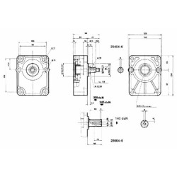 Podpora łożyskowa 98x128 stożek 1:8 (21-22,25) -Z18(35x31) grupa 3, T38 Borelli C450-T38