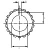 Tuleja wielowypustowa zew. Z15(Din5482 28x25)/1:8 GR2(14,3-17,25) Borelli C453-MO2015