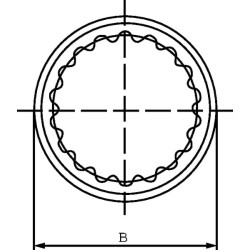 Tuleja wielowypustowa wew. Z14(27,61/32,56) 12/24"DP Borelli C454-MA14A