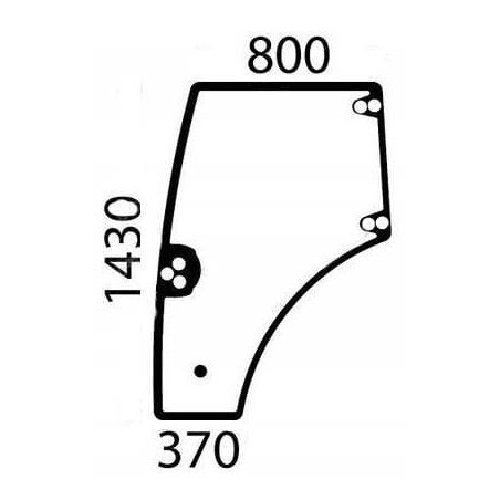 84396396 Szyba New Holland drzwi lewa Kramp 8719607177436