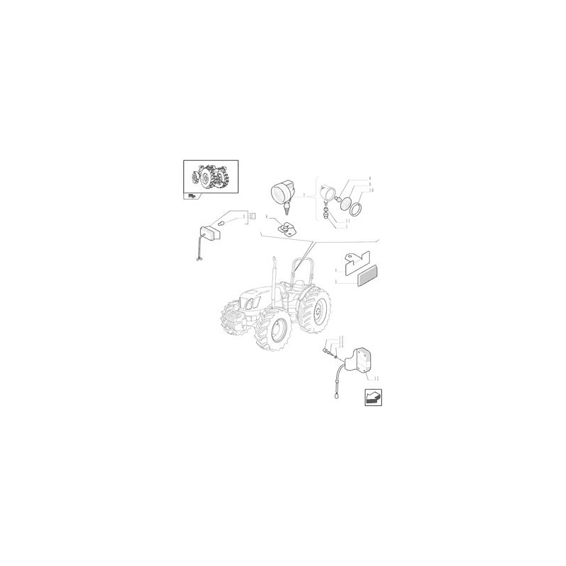 Lampa oświetlenia tablicy rejestracyjnej poz.2 New Holland 5188841 CNH 2200-5188841