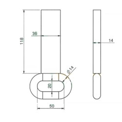 Łańcuch 14x50 35 listw (14x36x118) Tytan, 2244/05-00-21 Unia 5700037492780