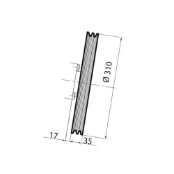 Koło pasowe rowkowe 310 mm AR1495 Annovi Reverberi