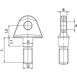 Śruba z uchem stabilizatora, AG 373 D24-M24 L62+30 B20 Walterscheid 8432970166974