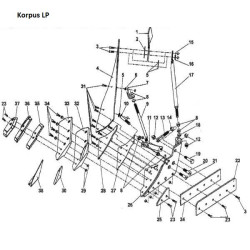 Kuhn 761110 Końcówka płoza prawa