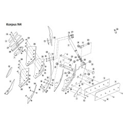 Kuhn 622224 Dłuto lemiesza, prawe Kuhn