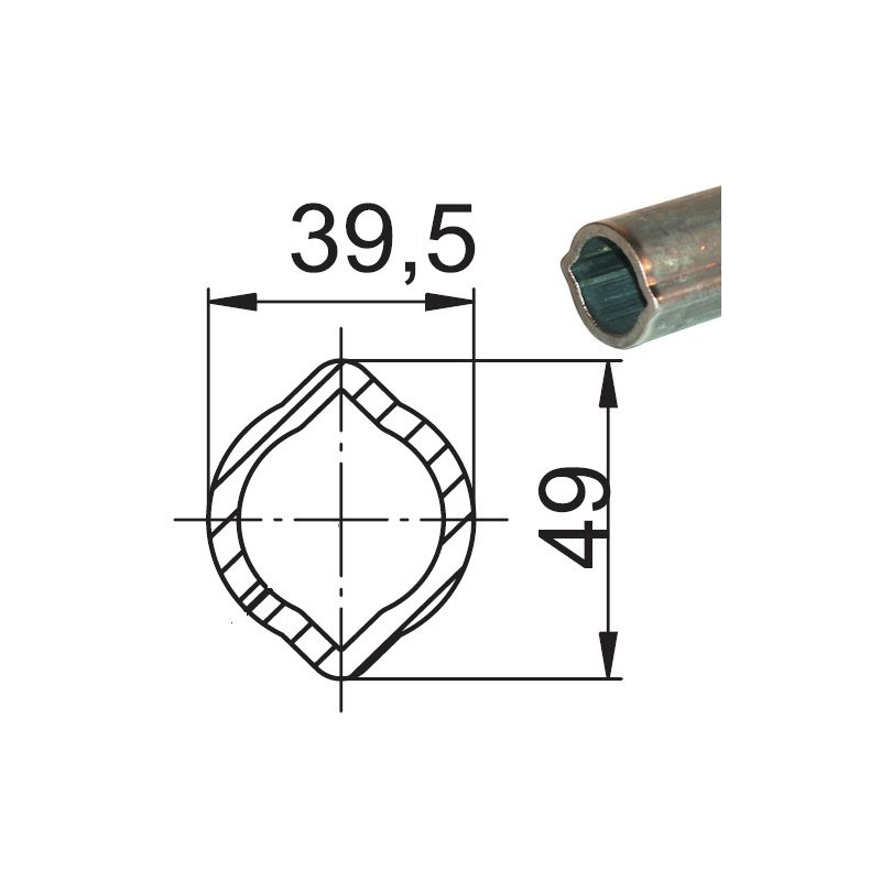 Profil 1B 39,5x49x4,5 L1000 powlekany Walterscheid