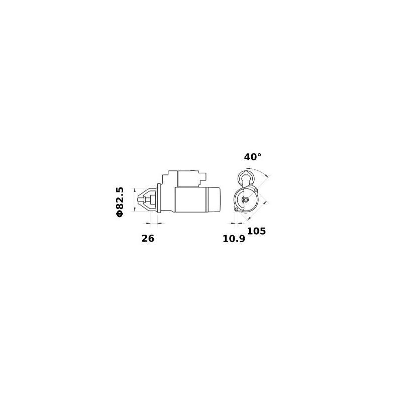 Rozrusznik Letrika, 12 V, 3,2 IS1072 Mahle 3838922061925