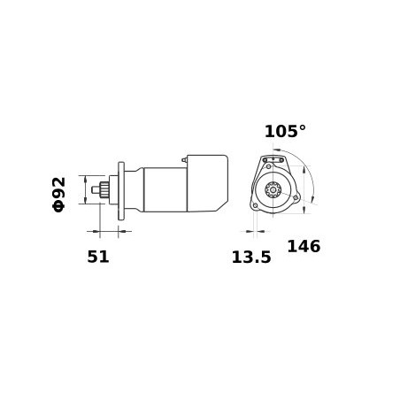 Rozrusznik Letrika, 12 V, 3,6 kW Mahle 1411-IS9017