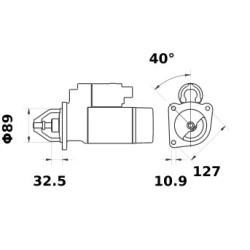 Rozrusznik 12V 2.8kW Z-10 CW Mahle