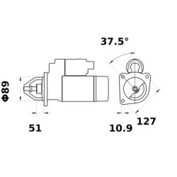 Rozrusznik Letrika, 12 V, 3,0 IS0941 Mahle 3838922057836