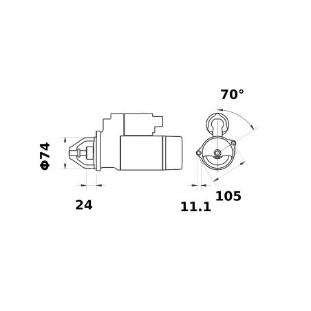 Rozrusznik 12V z9 2.0kW