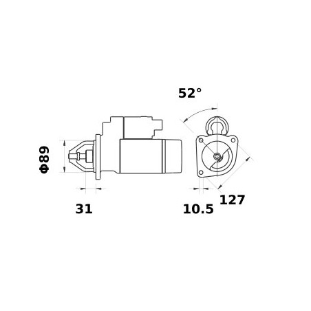 Rozrusznik 12V 3.0kW Z-9 CW