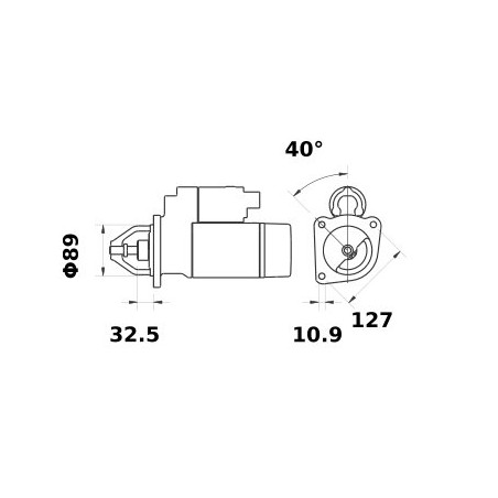 Rozrusznik z reduktorem 12V 4.2kW Z-10 CW Mahle