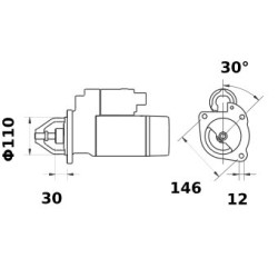 Rozrusznik Renault, Fiat, Ford, Laverda 6005706619, 4713806, 4807376 Mahle 3838922052176