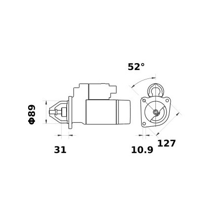 Rozrusznik 12V 3.1kW Z-9