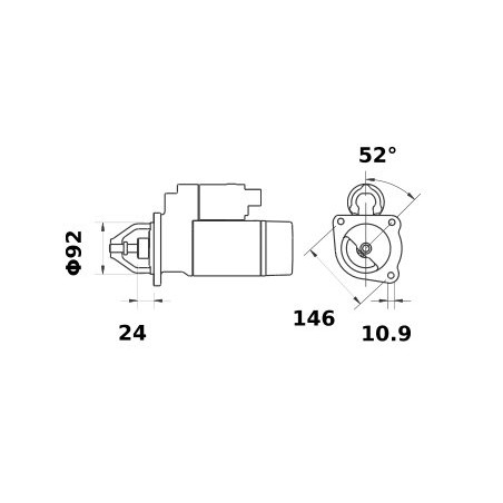 Rozrusznik 12V 2.8kW