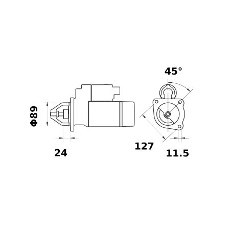 Rozrusznik 12V 3.1kW Z-9 CW Mahle
