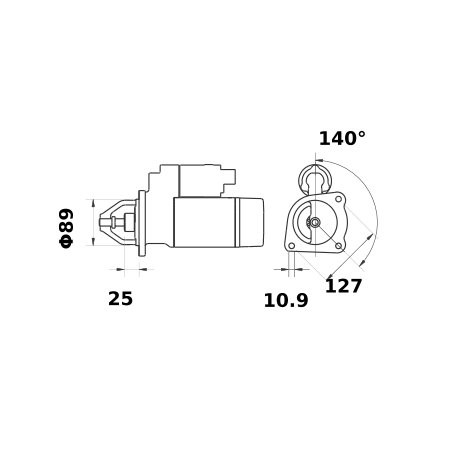 Rozrusznik 12V 2.7kW Z-11 CW