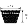 Pas klinowy uzębiony Optibelt, BX46 17x1215