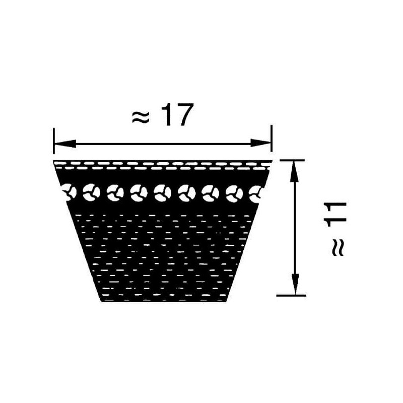 Pas klinowy uzębiony Optibelt, BX51 17x1340