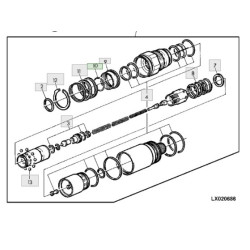 Pierścień zabezpieczający gniazda hydraulicznego R124446