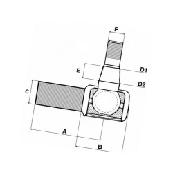Końcówka drążka 67143535 
Zetor
