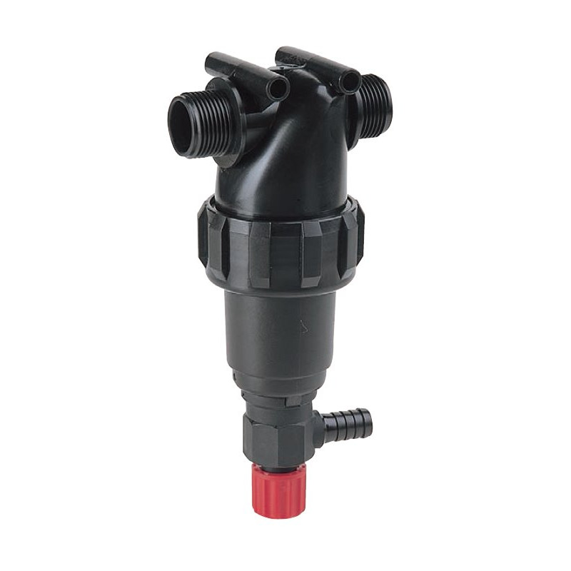 3224142 Filtr ciśnieniowy 1" 32 Mesh wkład Inox czerwony L112 z zaworem Arag
