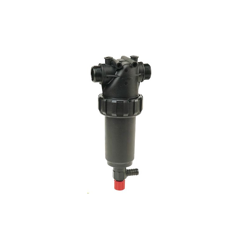 32621535 Filtr ciśnieniowy 1i1/4" 80 Mesh wkład Inox żółty L146 z zaworem Arag 528032621535