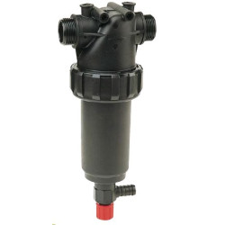 3262152 Filtr ciśnieniowy 1i1/4" 32 Mesh wkład Inox czerwony L146 z zaworem Arag 62803262152