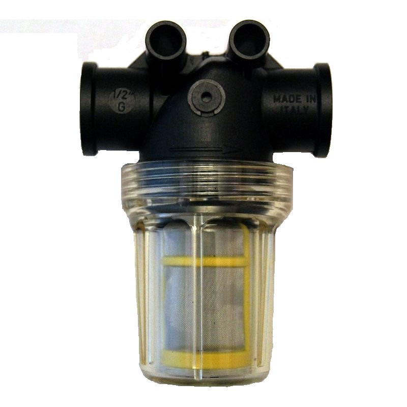 3240T0235 Filtr liniowy Arag 1/2" 80 Mesh wkład Inox żółty przezroczysty