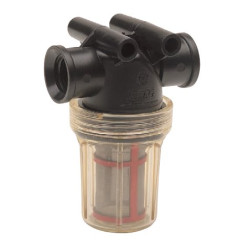 3240022 Filtr liniowy Arag 1/2" 32 Mesh wkład Inox czerwony przezroczysty