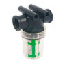 3240T024 Filtr liniowy Arag 1/2" 100 Mesh wkład Inox zielony przezroczysty