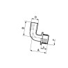 Złącze Arag 90° gwint zew. 3/8” do węża 13mm