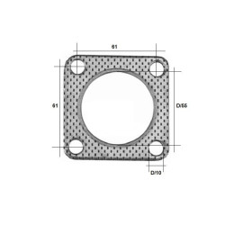 Uszczelka tłumika fi55 61/61 M10, 6001023258