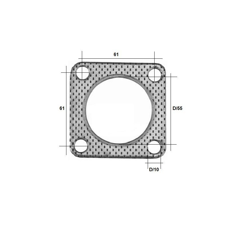 Uszczelka tłumika fi55 61/61 M10, 6001023258