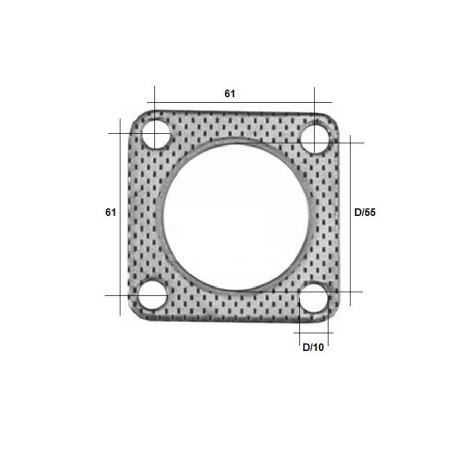 Uszczelka tłumika fi55 61/61 M10, 6001023258