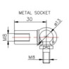 Przegub kulowy  M8 R/M8 R kulka 13mm 9508-KR25345