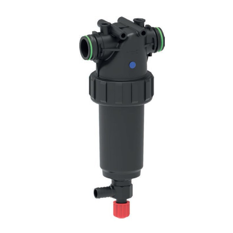 Filtr Liniowy T5 Inox 32mesh Wkład Czerwony Zawór