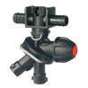 Korpus rozpylacza Arag 4133624 3-krotny na wąż 15mm , do nakrętki bagnetowej