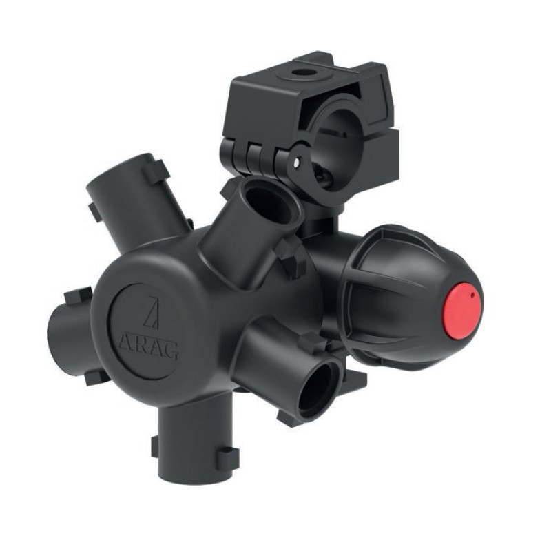 Korpus rozpylacza Arag 40649W7 Compact Jet 5-krotny do rury 21mm (1/2") z przyłączem 10mm