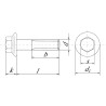 Śruba M12x30 kl.8.8, półgwint, ocynk z kołnierzem DIN 6921 Kramp 8719493031034